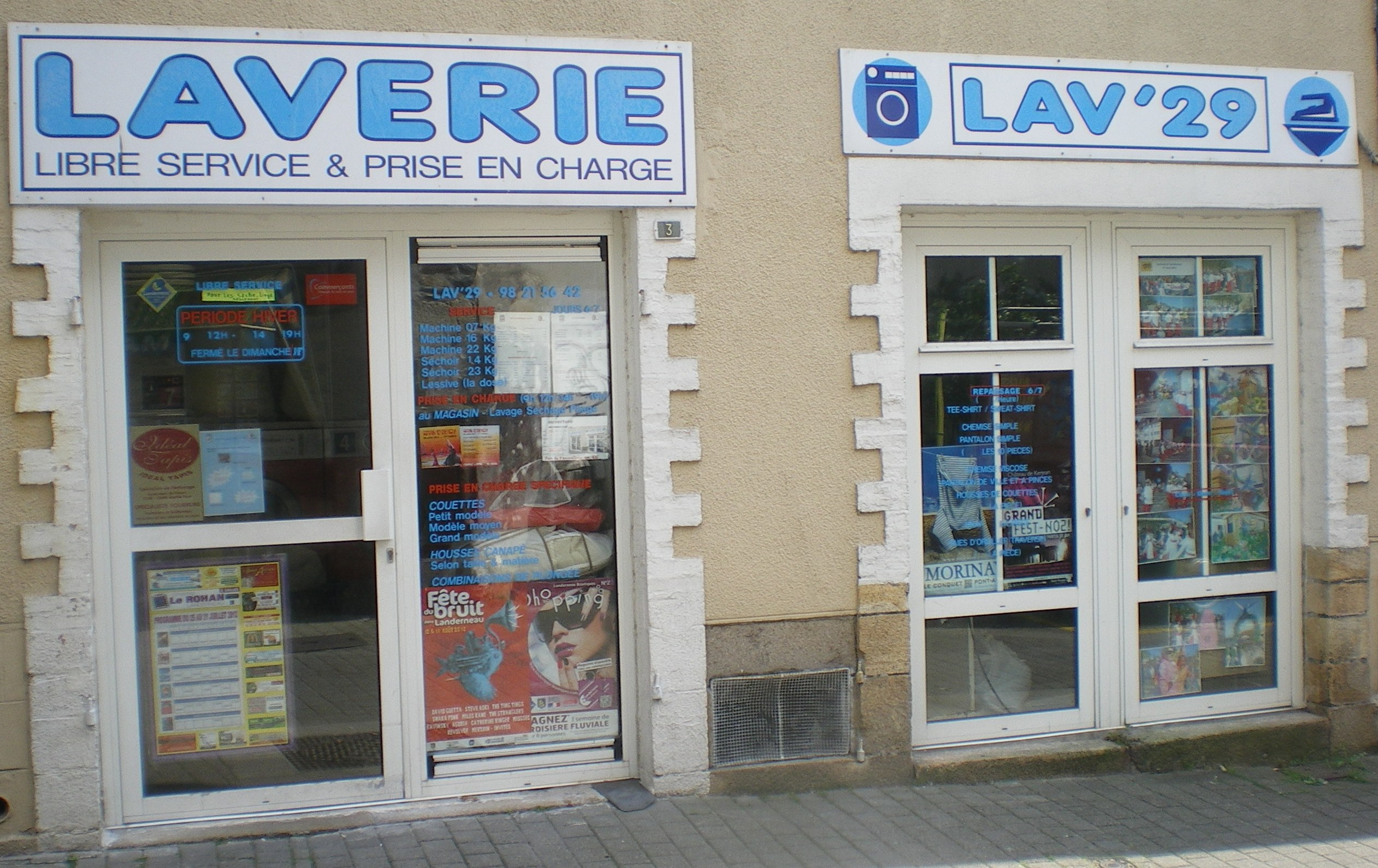 façade de la laverie